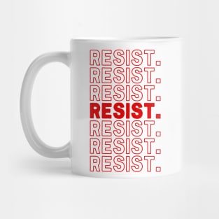 Resist \/.\/ Typography Civil Rights Design Mug